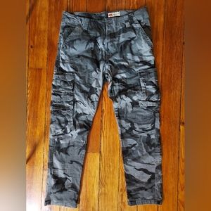 Wrangler Gray Camo Cargo Pant, 34/30